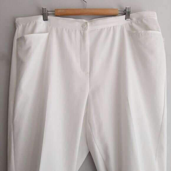CARROLL REED | Capri Crop Pants White & Black Embroidery Sz 20W Flawed - Picture 2 of 14